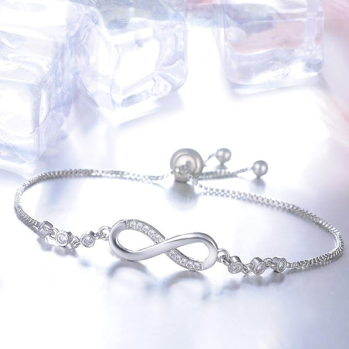Pulsera Ajustable Infinita de Plata
