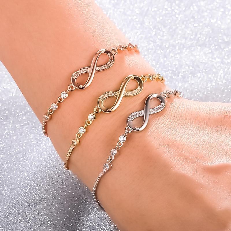Pulsera Ajustable Infinita de Plata