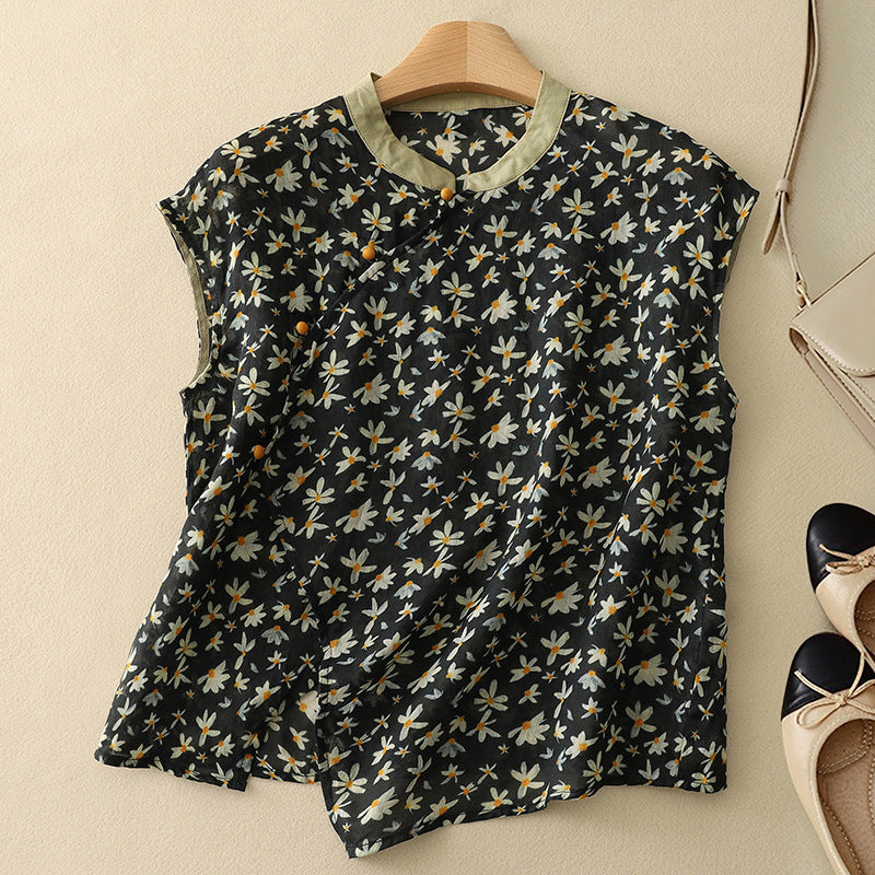 Amanda™ | Top vintage sin mangas