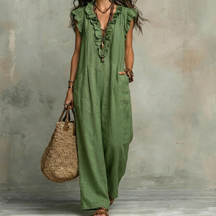 Josefina™ | Vestido de Lino con Volantes