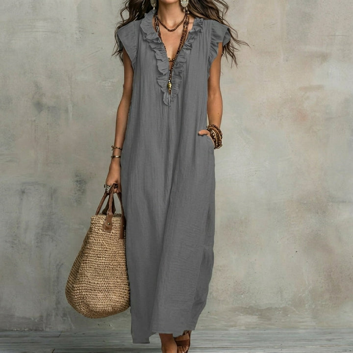 Josefina™ | Vestido de Lino con Volantes