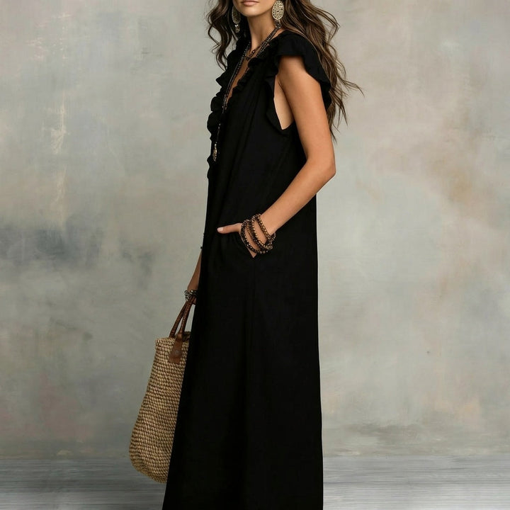 Josefina™ | Vestido de Lino con Volantes