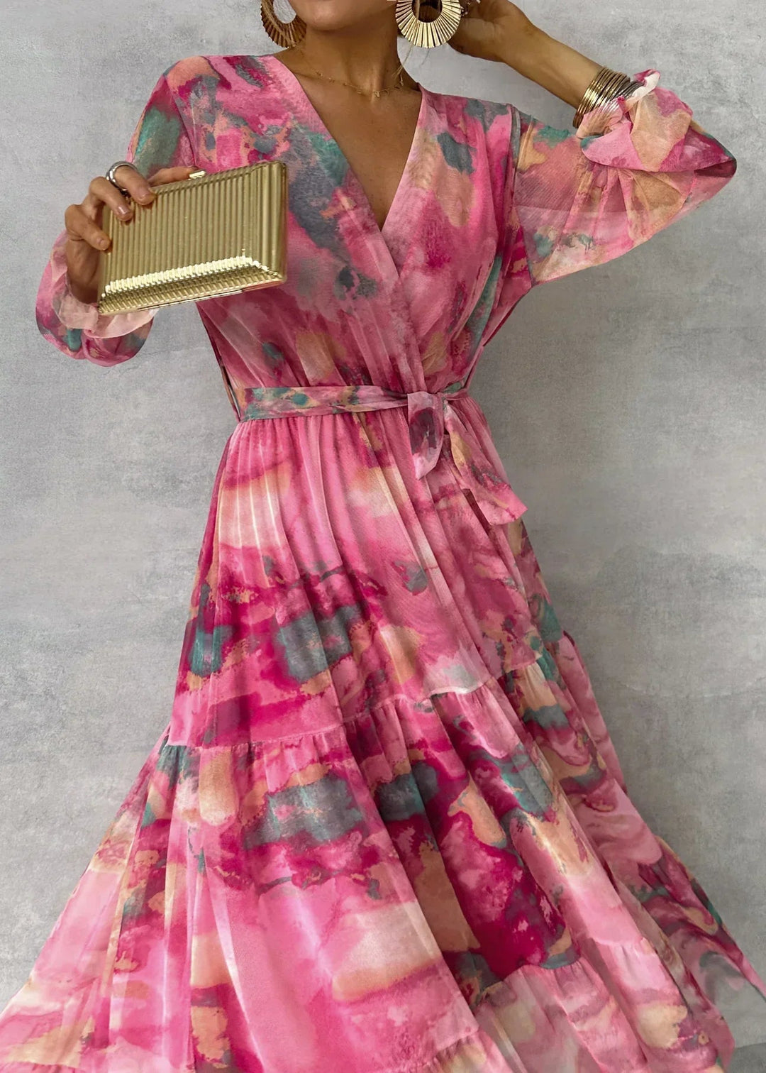 Ellis & Johnson™ | Vestido Cruzado con Motivo Floral