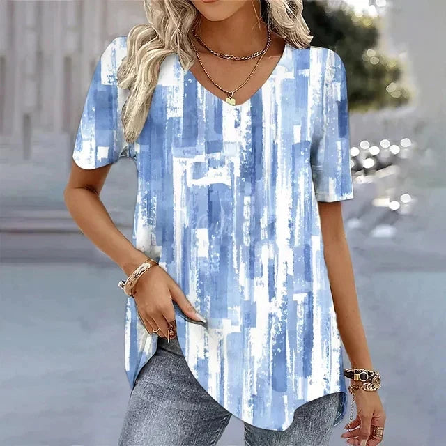 Jordan™ | Camiseta de Mujer Rayada con Escote en V