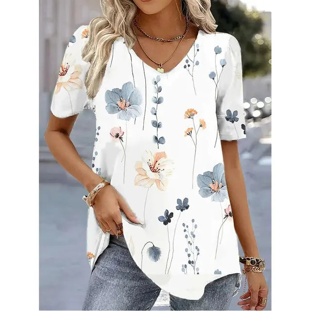 Jordan™ | Camiseta de Mujer Rayada con Escote en V