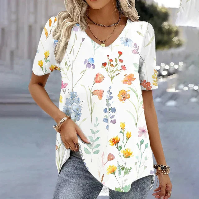 Jordan™ | Camiseta de Mujer Rayada con Escote en V