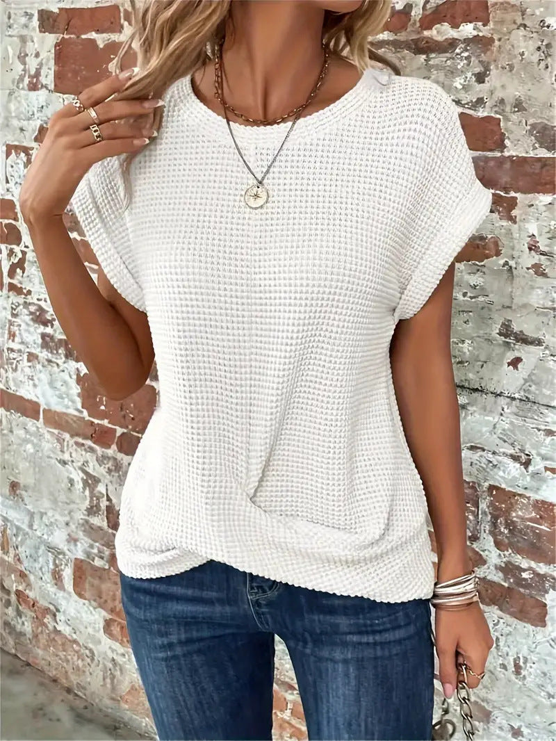 Sylvia™ | Camiseta Casual de Tejido Waffle