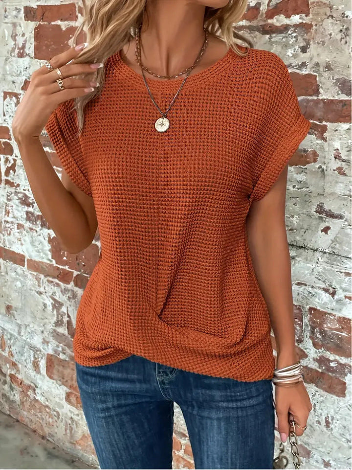 Sylvia™ | Camiseta Casual de Tejido Waffle