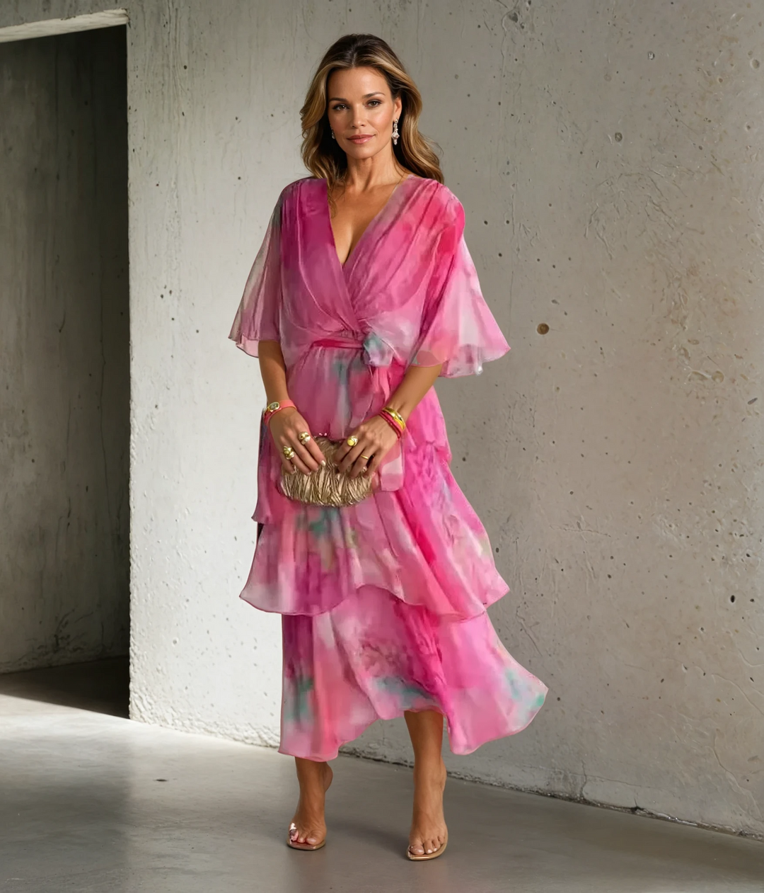 Ellis & Johnson™ | Vestido Floral de Sol en Capas