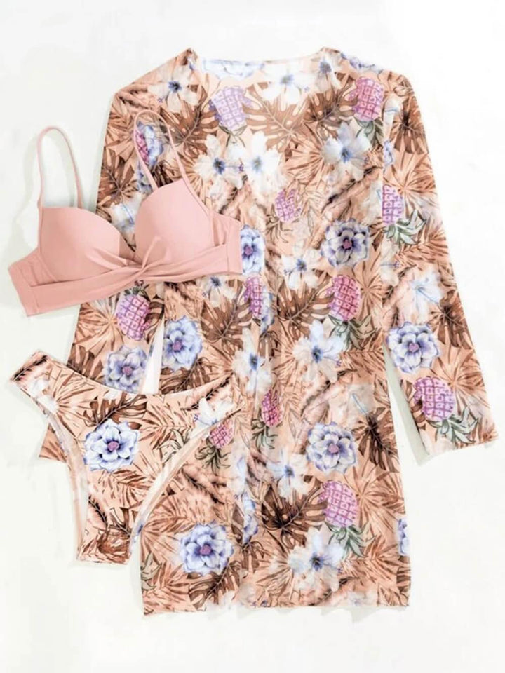 Conjunto de Bañador Impreso Lila
