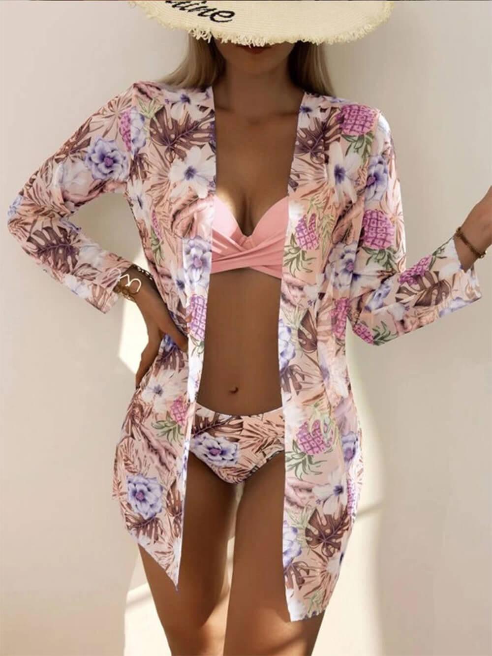 Conjunto de Baño Impreso en Color Lila