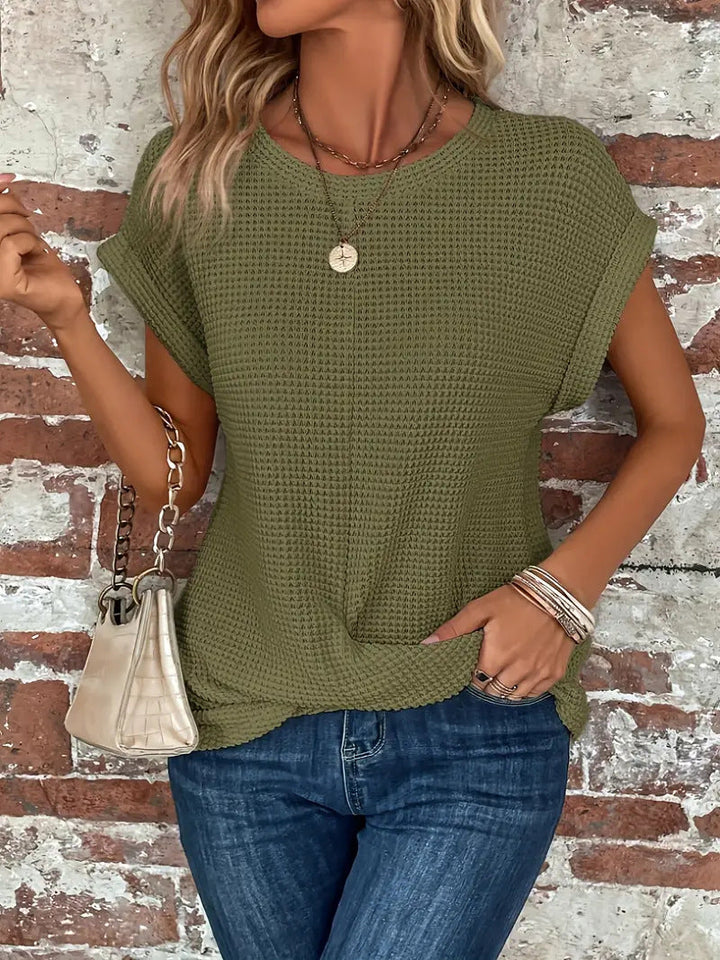 Sylvia™ | Camiseta Casual de Tejido Waffle