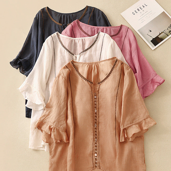 Gia™ | Blusa de mangas acampanadas