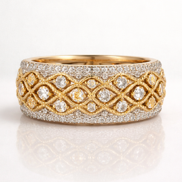 Anillo de Armonía Pavé en Oro