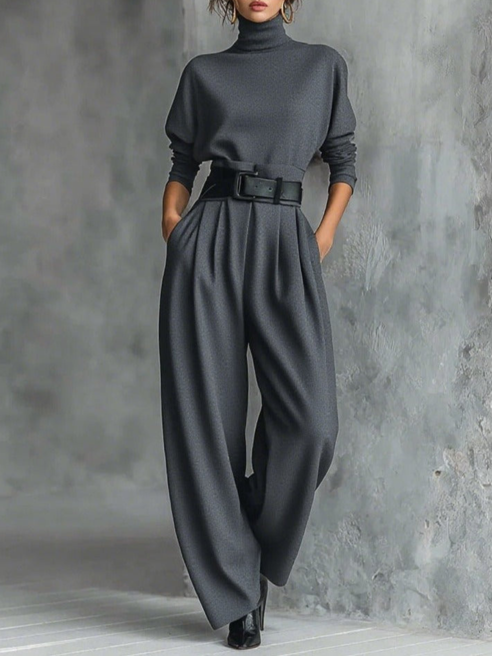 Jessica™ Conjunto Elegante de Top y Pantalón Recto | Suéter Ajustado y Pantalón a Medida