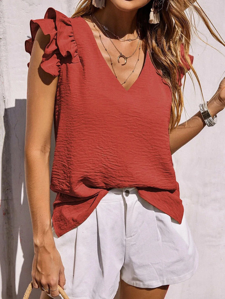 Lynnette™ | Blusa de Verano con Mangas de Volantes
