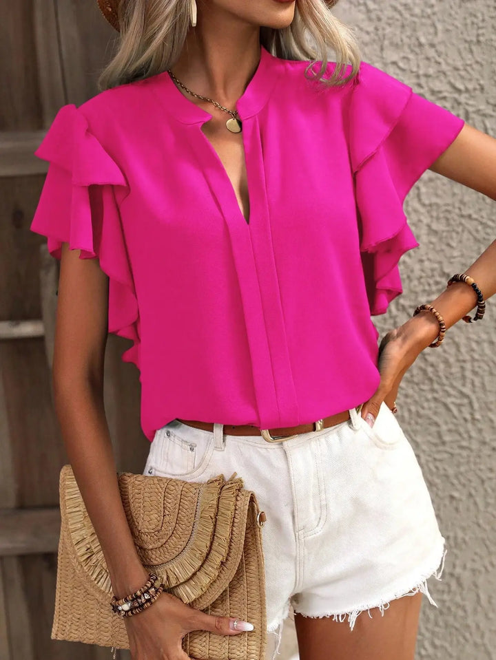Amira™ | Blusa Chic con Elegantes Mangas Voladas