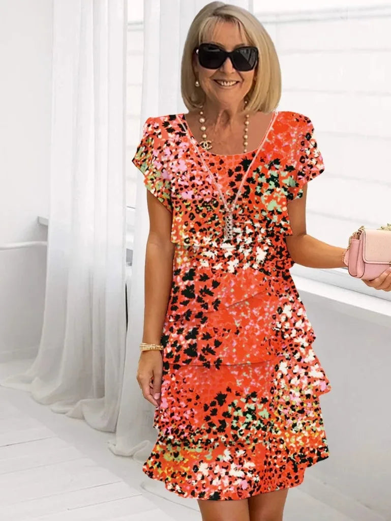 Clarissa | Vestido Maxi con Volantes Relajado