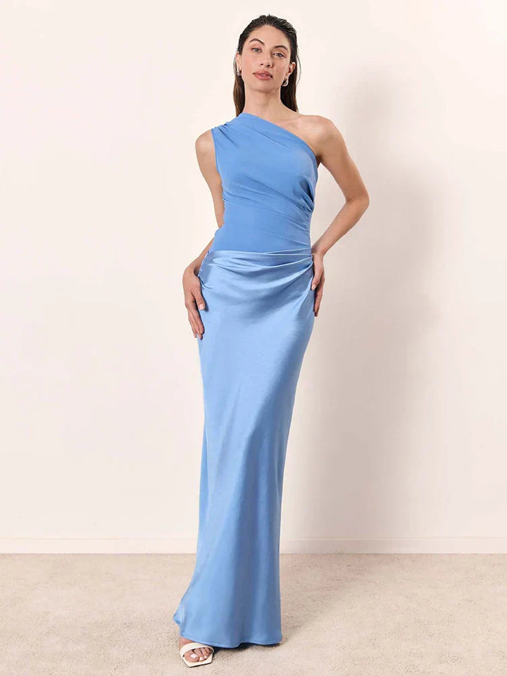 Ellis & Johnson™ | Vestido Maxi con Guilt en Satén