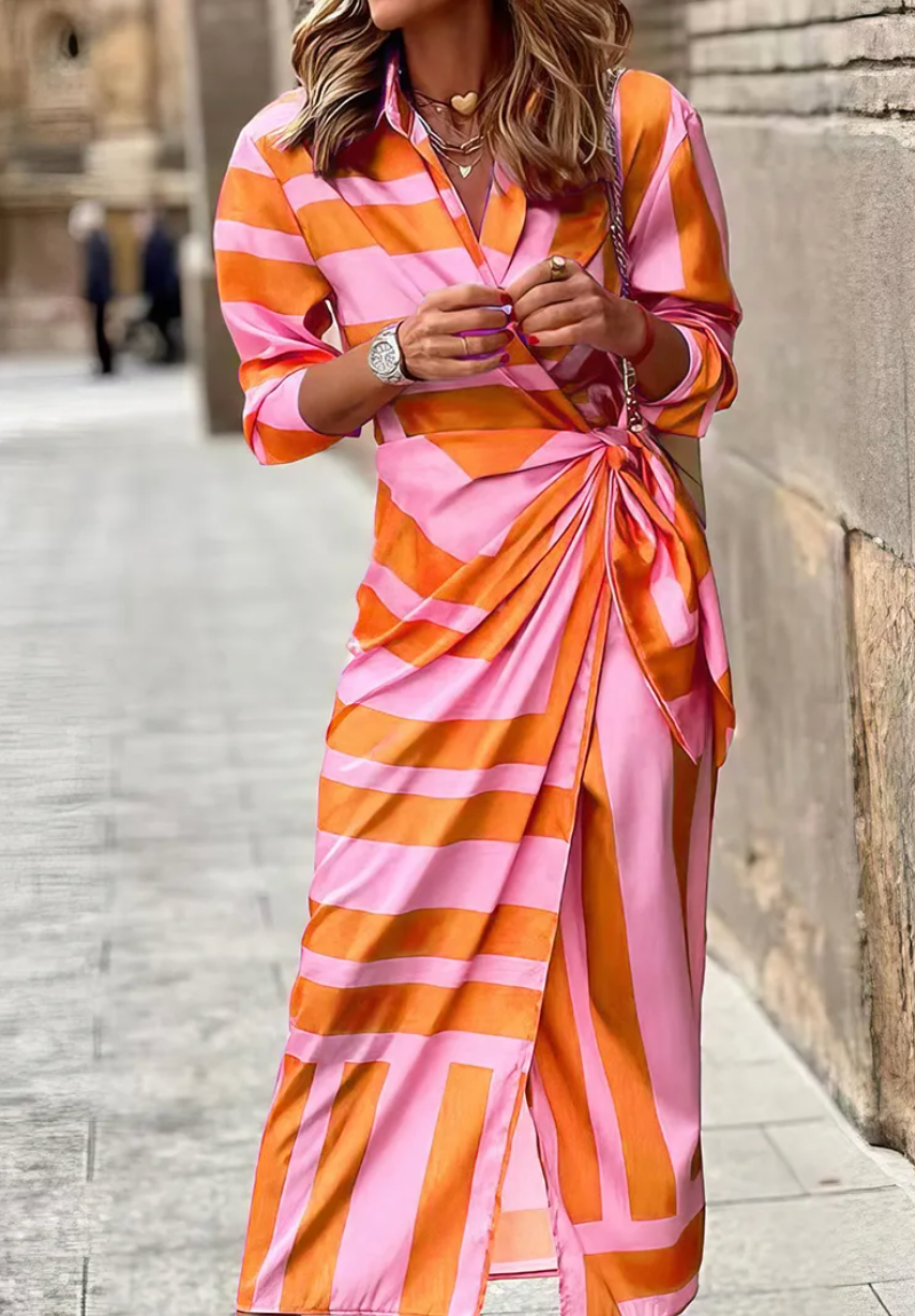 Ellis & Johnson™ | Vestido Envolvente Impreso