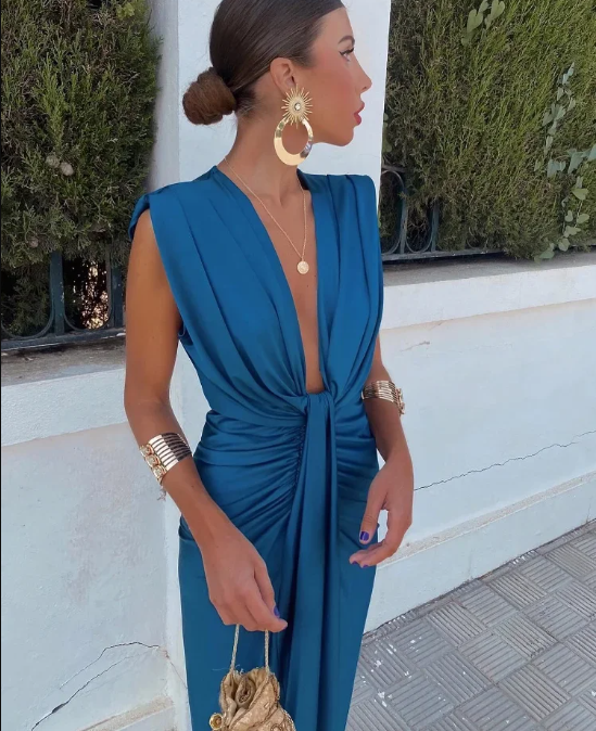 Ellis & Johnson™ | Vestido Elegante Plisado