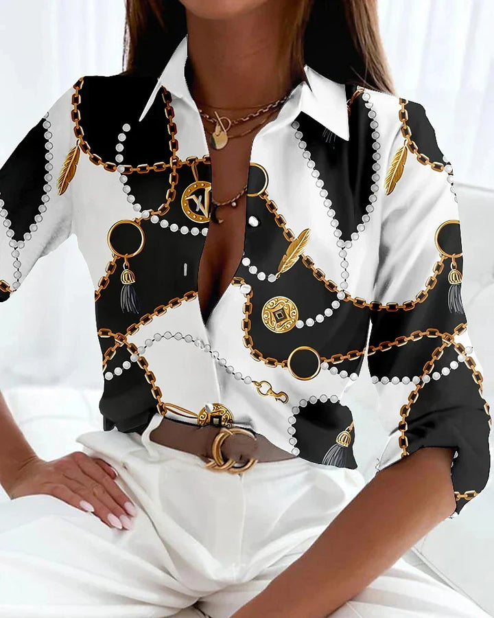 Viola™ | Blusa Contemporánea Impresa
