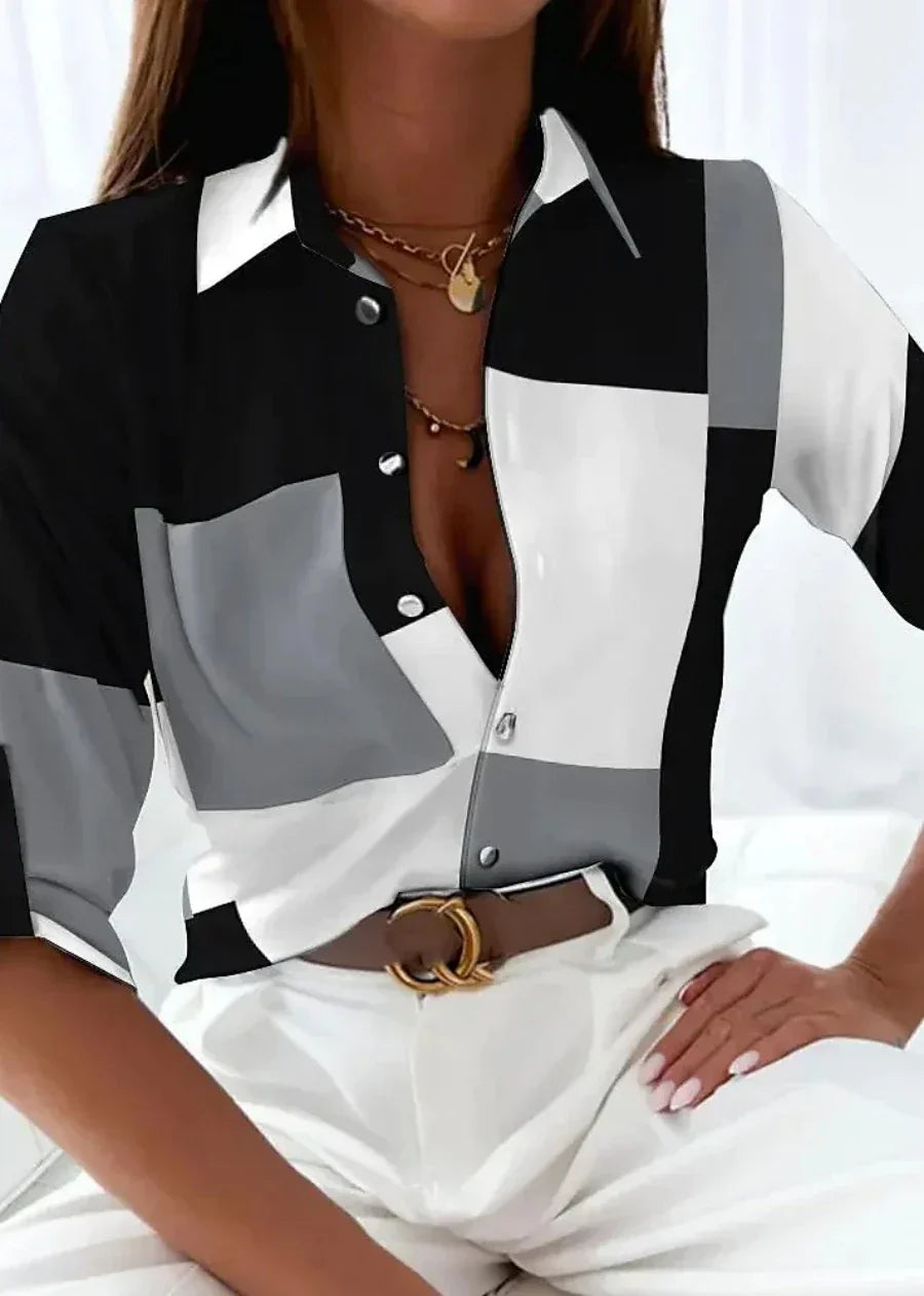 Viola™ | Blusa Contemporánea Impresa