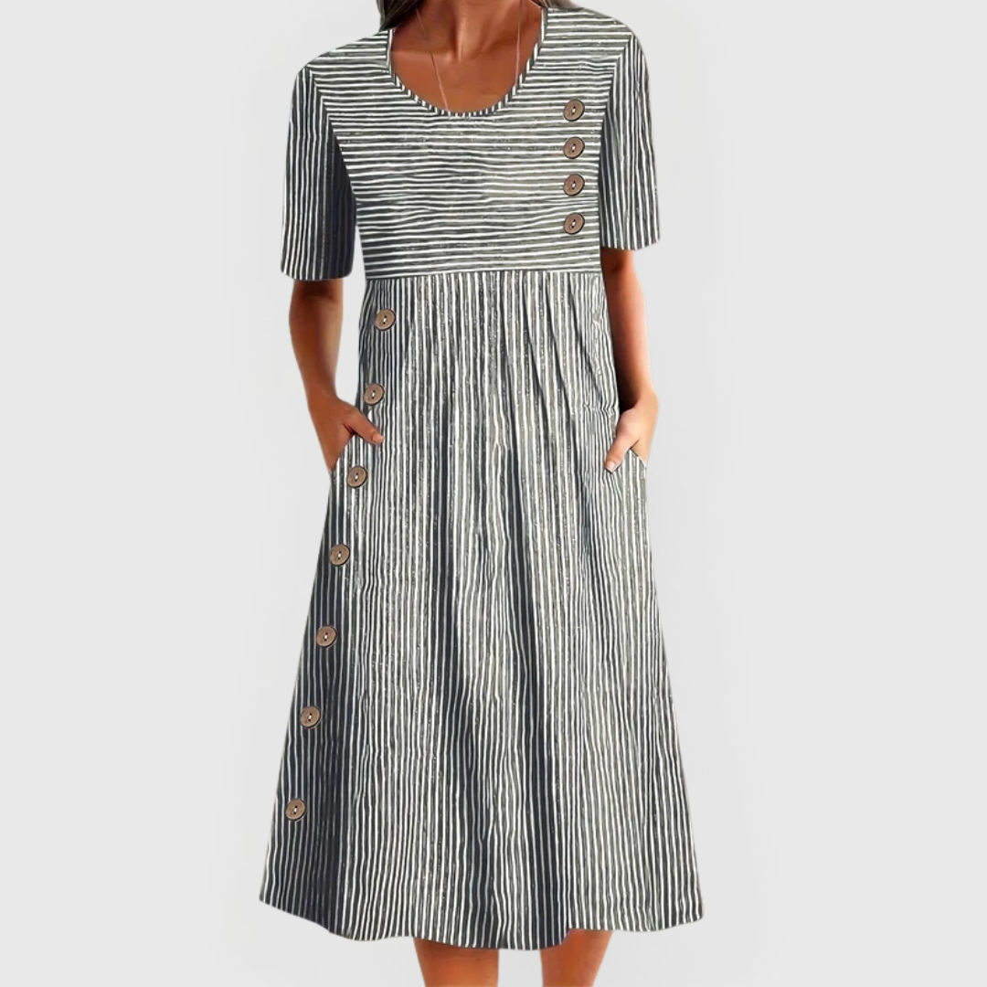 Julia – Vestido midi a rayas