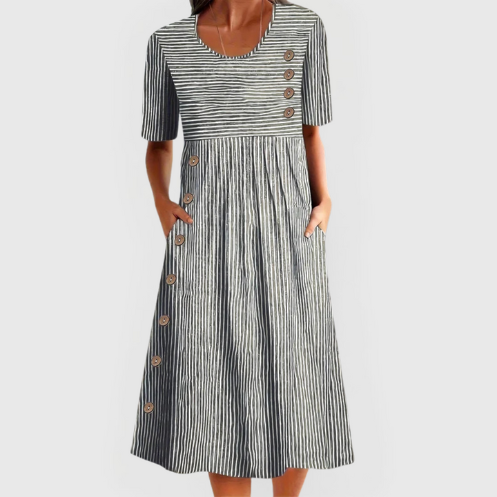 Julia – Vestido midi a rayas
