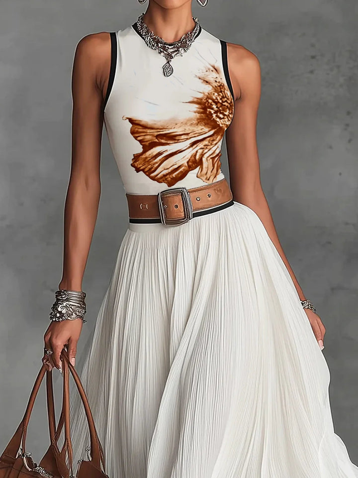 Conjunto de Falda de Chifón Azul Celeste