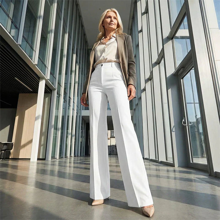"Emma | Pantalones de tiro alto de corte recto y elegante" (The title is already in Spanish and does not need to be rewritten.)