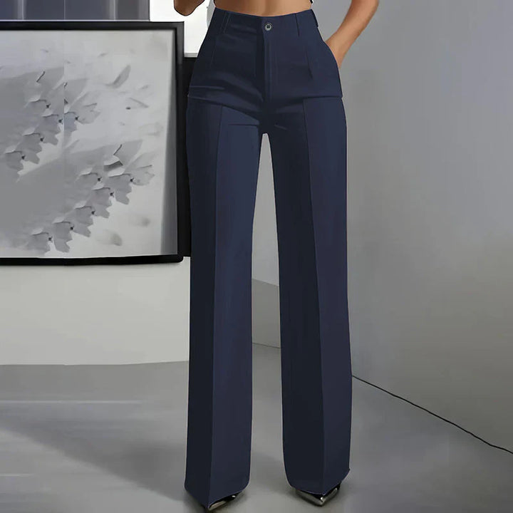 "Emma | Pantalones de tiro alto de corte recto y elegante" (The title is already in Spanish and does not need to be rewritten.)