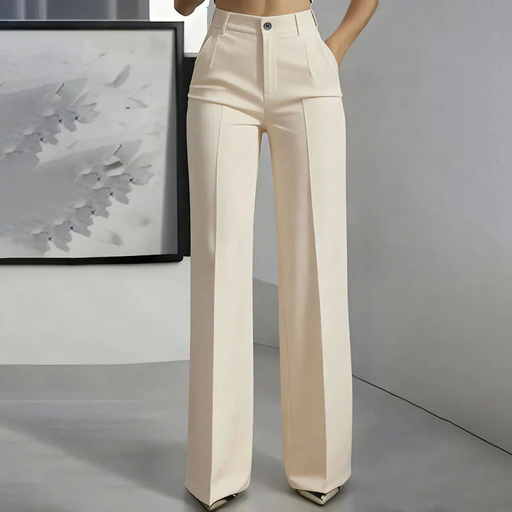 "Emma | Pantalones de tiro alto de corte recto y elegante" (The title is already in Spanish and does not need to be rewritten.)