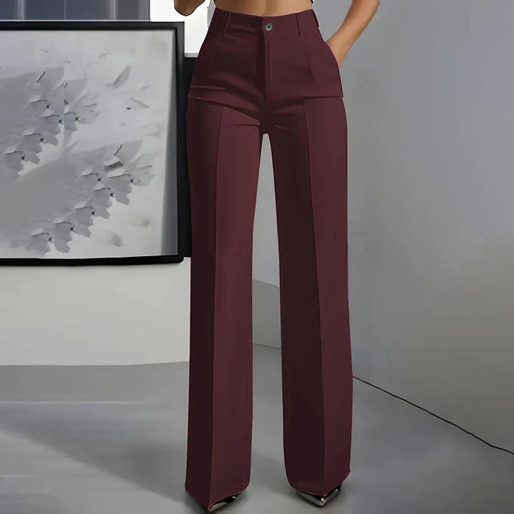 "Emma | Pantalones de tiro alto de corte recto y elegante" (The title is already in Spanish and does not need to be rewritten.)
