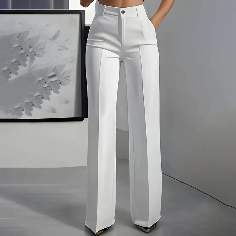 "Emma | Pantalones de tiro alto de corte recto y elegante" (The title is already in Spanish and does not need to be rewritten.)