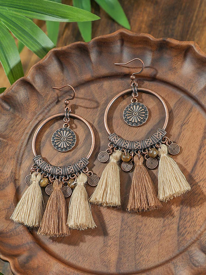 Conjunto de Collar y Pendientes de Borlas Bohemio Isabella