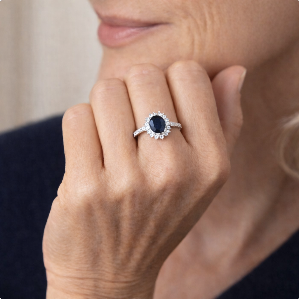 Anillo Vionne con Zafiro