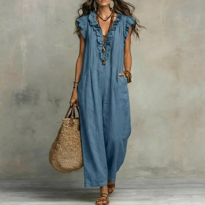 Josefina™ | Vestido de Lino con Volantes