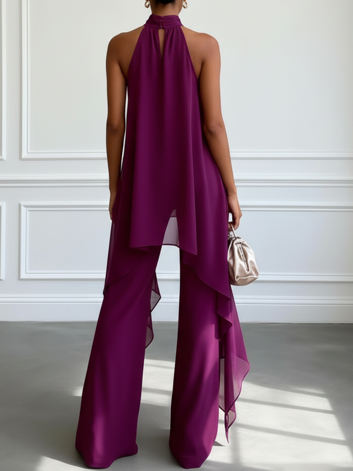 Conjunto de Dos Piezas Elegante en Lila