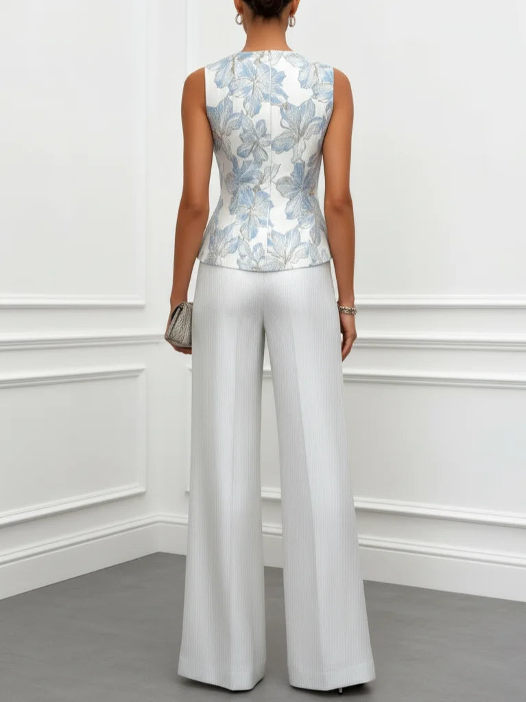 Conjunto de Camisón y Pantalones de Satén Sophia