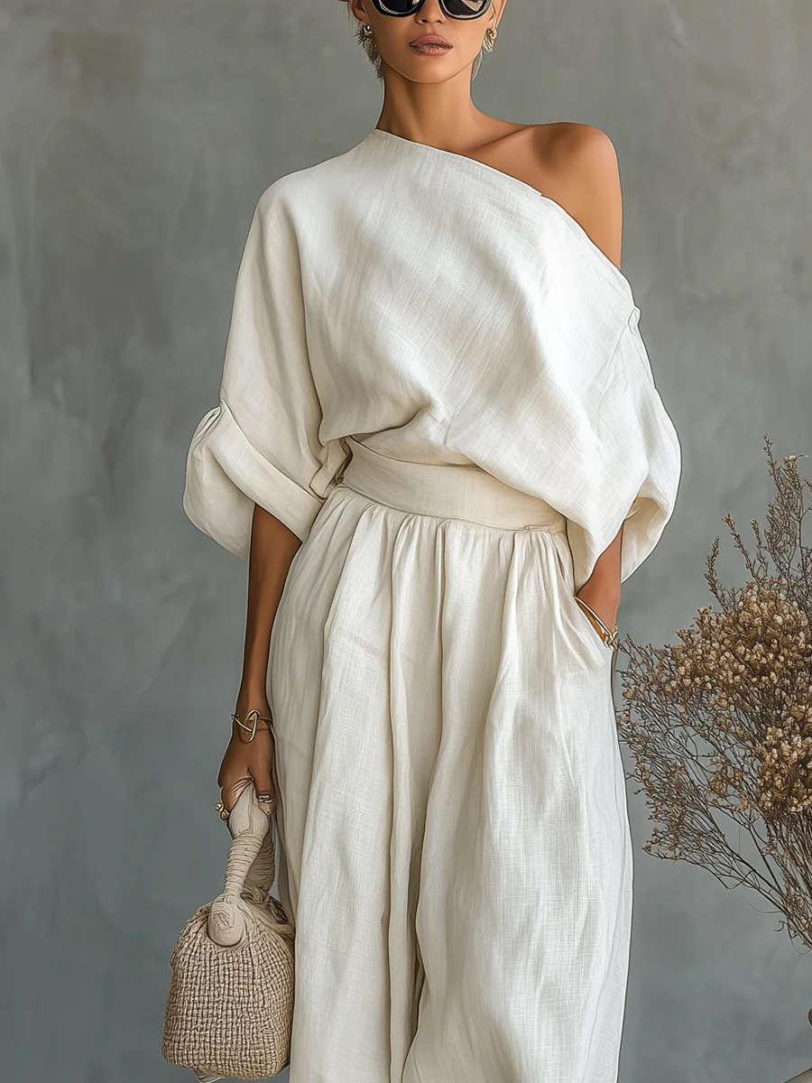 Conjunto de Top Sin Hombros y Pantalones Ajustados Sophie