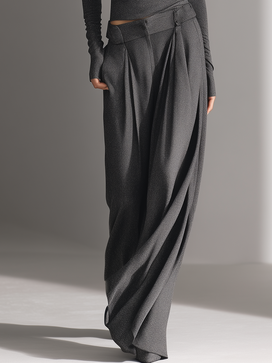Conjunto de Top Off-Shoulder y Pantalones de Pierna Ancha Samantha