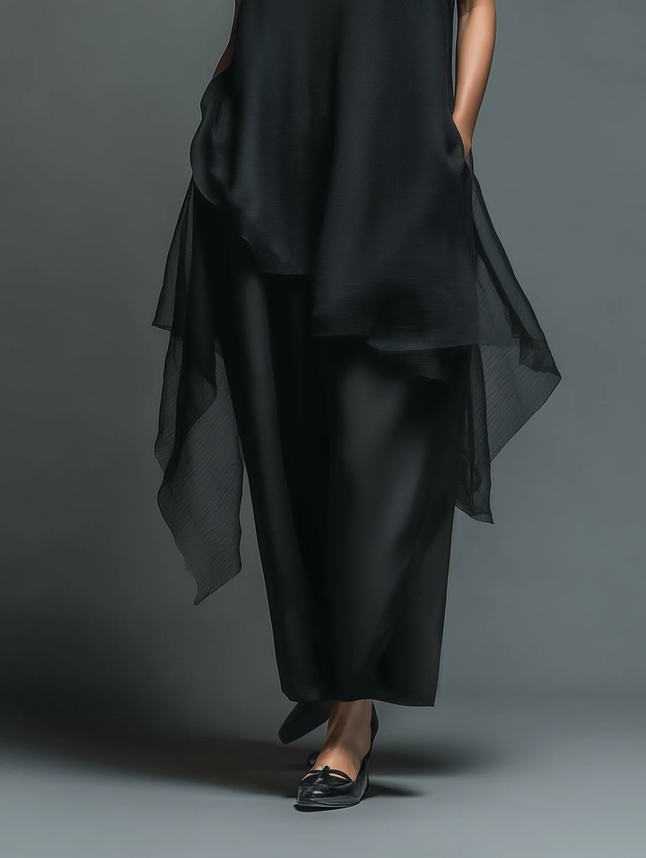 Conjunto de Vestido Slip en Color Celeste