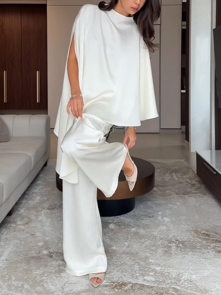 Conjunto de Top y Pantalones de Satén Samantha