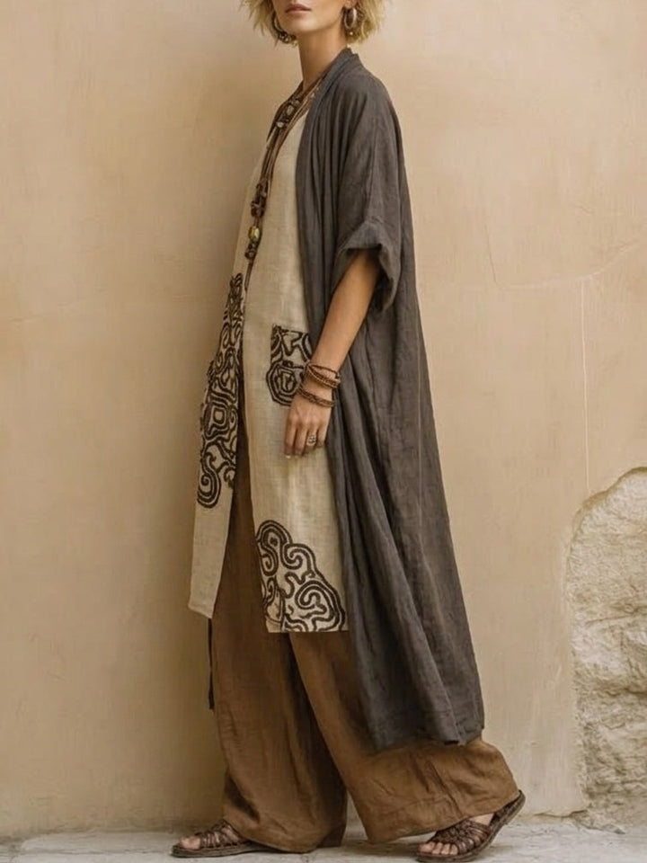 Conjunto de tres piezas con estampado tribal de Zara