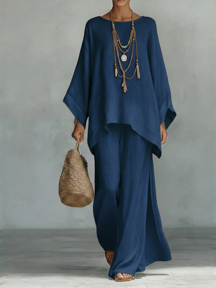 Conjunto de Top y Pantalones Lila Fluido