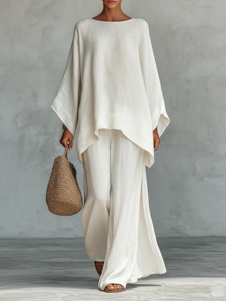 Conjunto de Top y Pantalones Lila Fluido