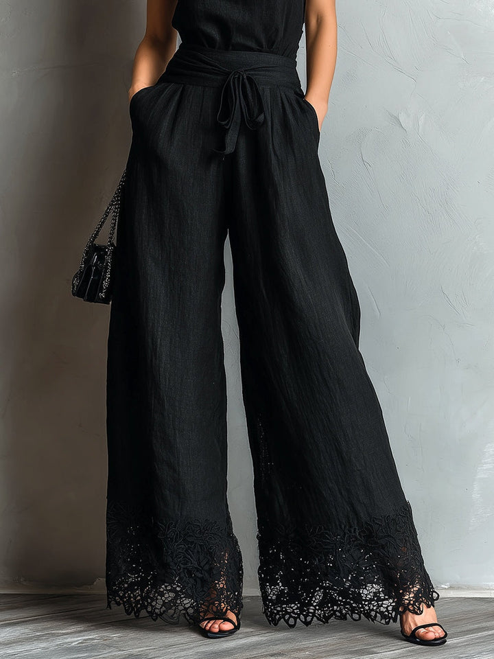 Conjunto de Chaleco con Cuello Halter en Lila