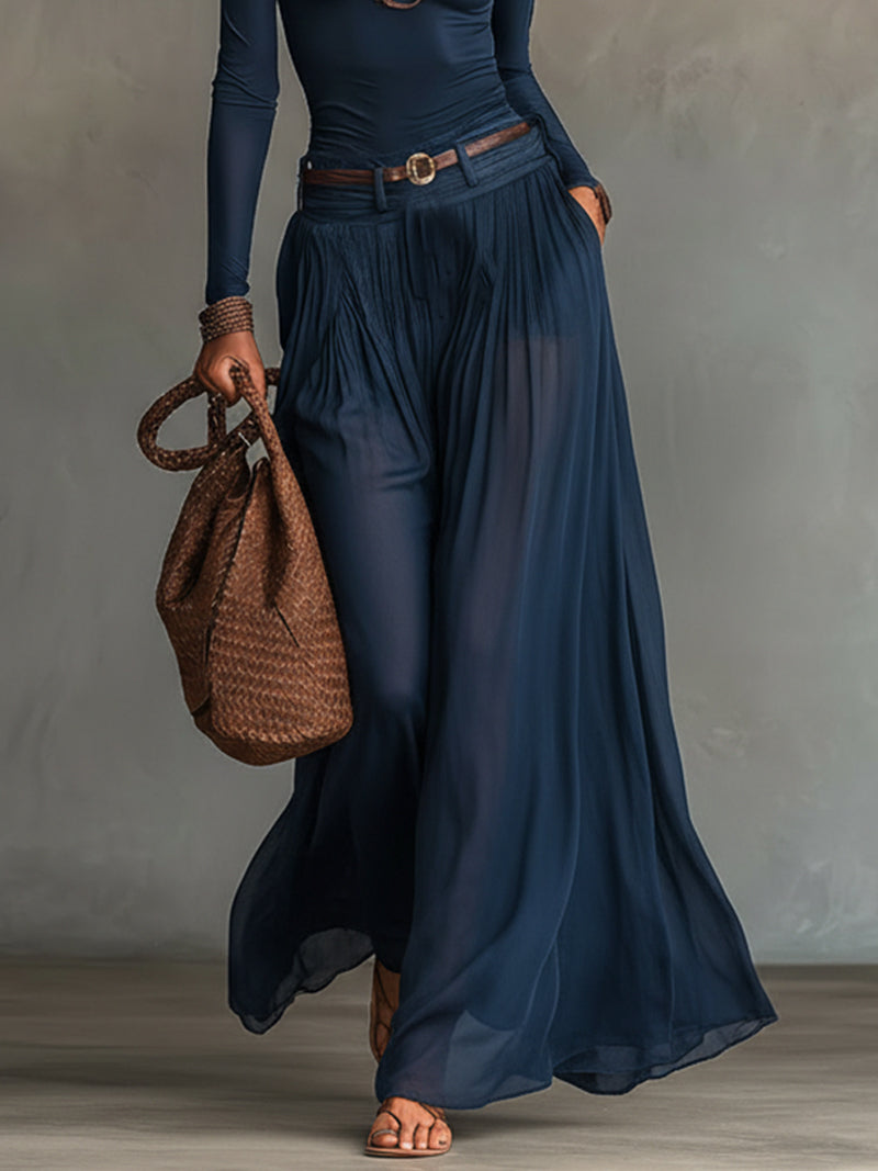 Conjunto de Top Celeste de Un Hombro y Falda de Tul