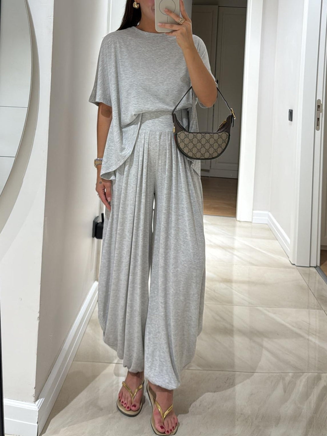 Conjunto Casual Gris Claro Sophie